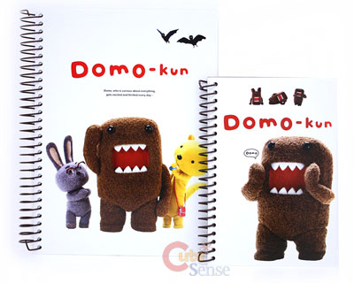 Domo Kun Spiral Bound College Ruled Notebook Set-White